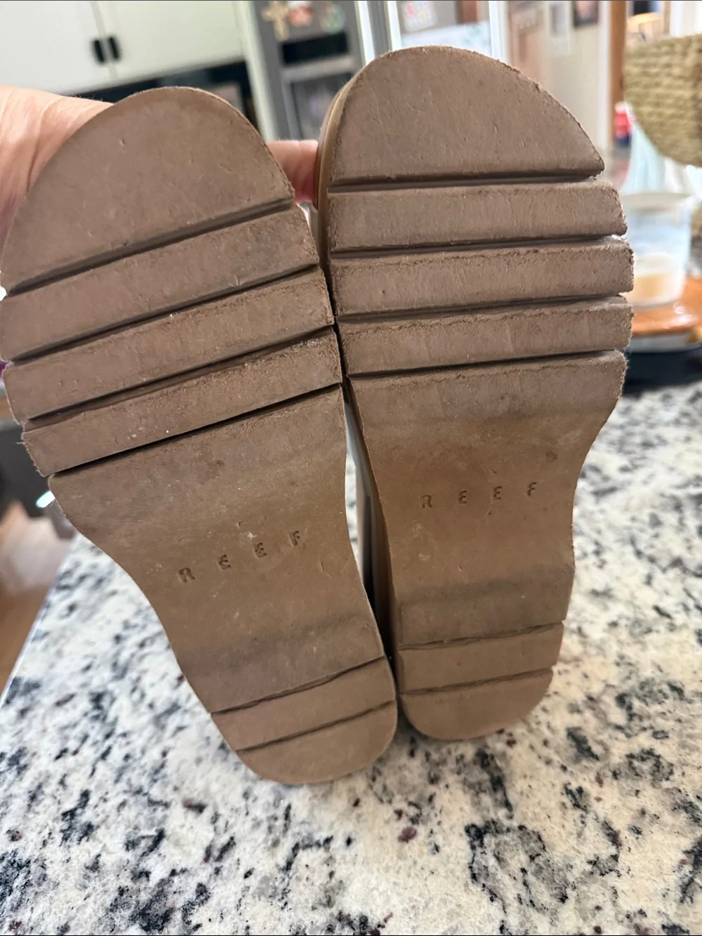 Reef Kids White Double-Strap Cork Slide Sandals